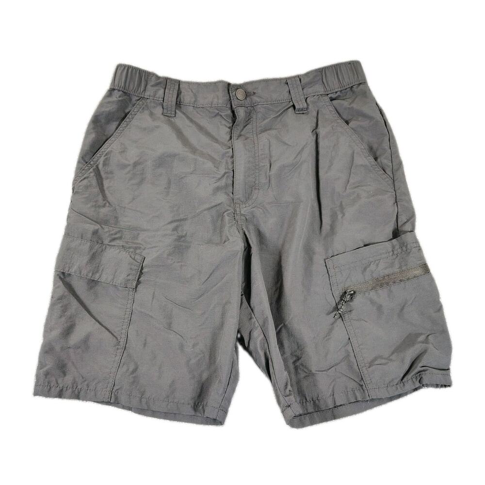 Wrangler ATG Cargo Shorts Mens 32 Black Nylon Stretch Outdoor Hiking Lightweight